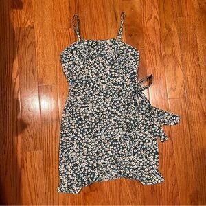 Floral Tie-Waist Mini Dress